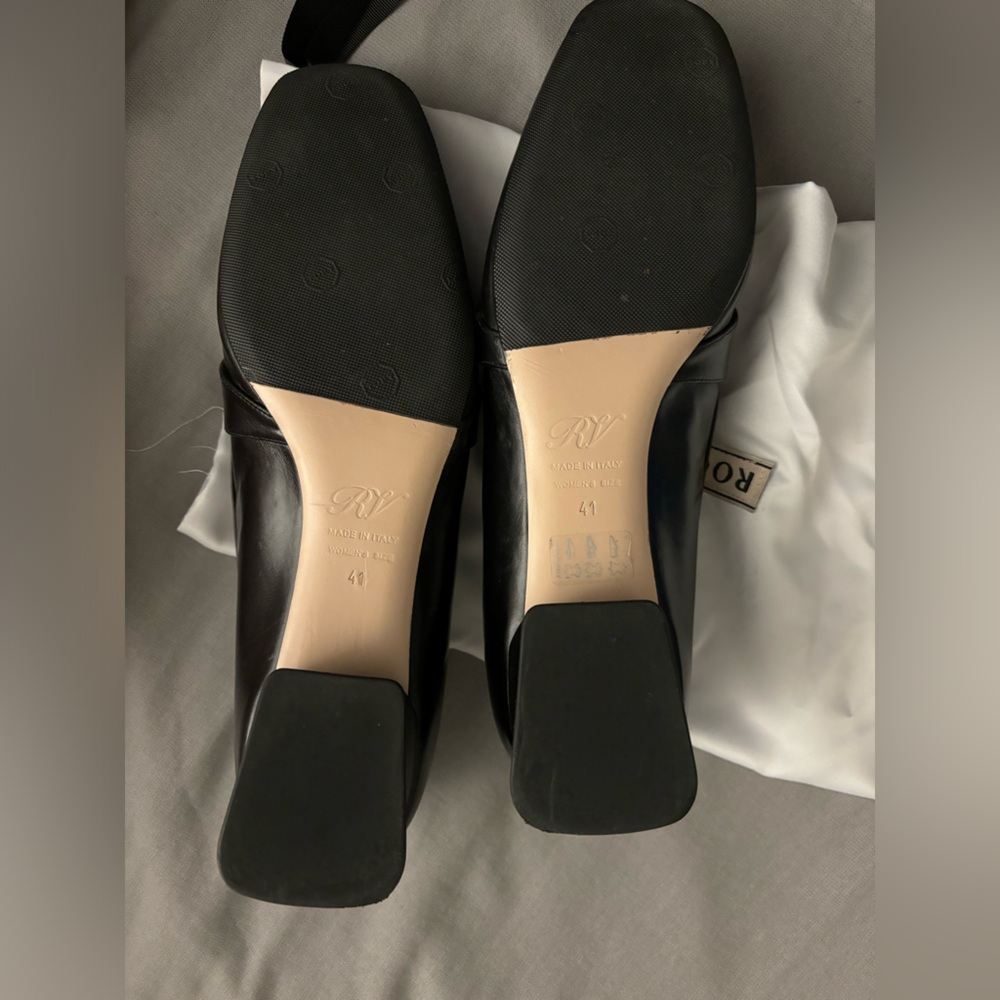Roger Vivier Black Espadrilles with Silver Buckle - Picture 4 of 4
